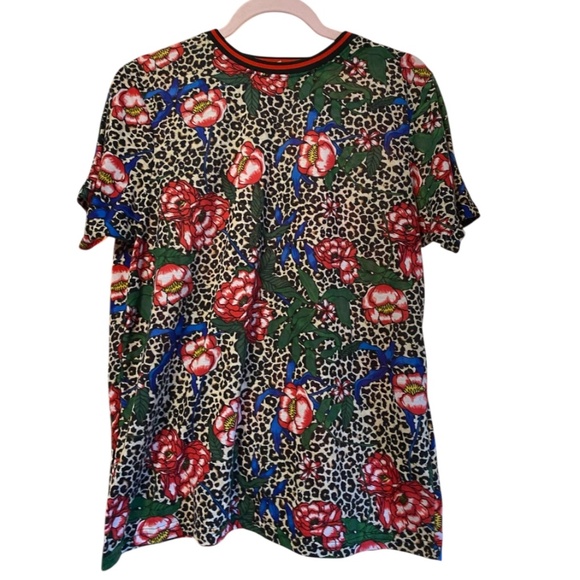Fresh Prints of Bél-Air floral leopard print tshirt. Sz M - Picture 3 of 15